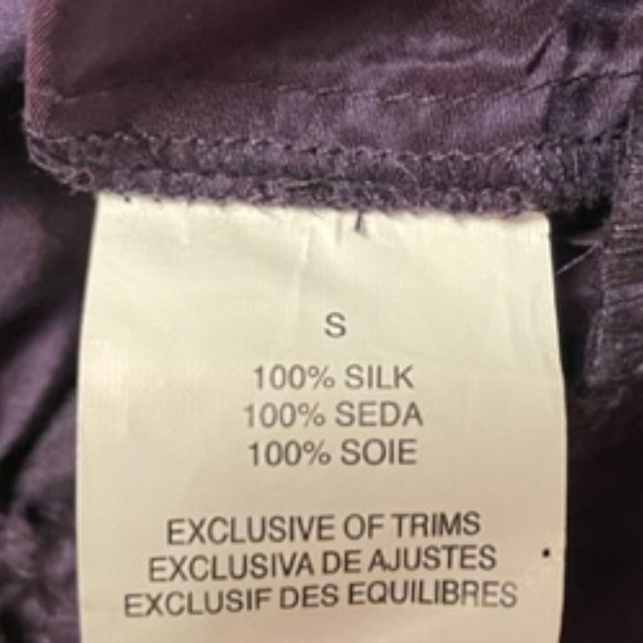 Bebe Purple Silk Cocktail Dress Size Small - Picture 9 of 9